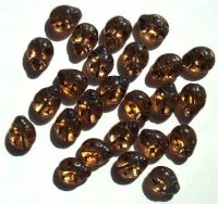 25 14mm Transparent Rosaline Ladybug Beads